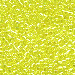 DB0171: 11/o MIYUKI DELICAS - Translucent Lemonade. Iridescent (A/B)