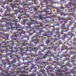 DB0173: 11/o MIYUKI DELICAS - Translucent Amethyst, Iridescent (A/B)