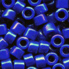 DB0216: 11/o MIYUKI DELICAS - Opaque Cobalt Blue Rainbow Luster