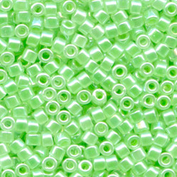 DB0237: 11/o MIYUKI DELICAS - Translucent Limeade Pearl