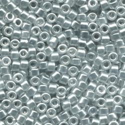 DB0242: 11/o MIYUKI DELICAS - Translucent Silver/Grey Pearl