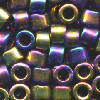DB0317: 11/o MIYUKI DELICAS - Metallic Purple & Gold Irid.