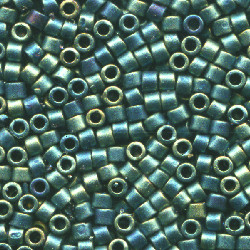 DB0324: 11/o MIYUKI DELICAS - Metallic Dk. Patina Green Matte