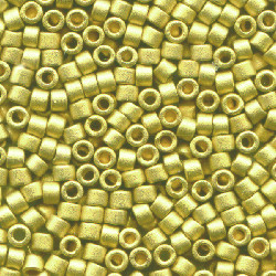 DB0331: MIYUKI DELICAS - Metallic 22kt Yellow Gold Matte