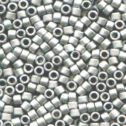 DB0332: 11/o MIYUKI DELICAS - Metallic Rhodium Plated Satin Matte