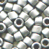 DB0332: 11/o MIYUKI DELICAS - Metallic Rhodium Plated Satin Matte