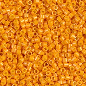 DB0651: 11/o MIYUKI DELICAS - Opaque Dyed Light Orange (Squash)