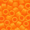 DB0161: 11/o MIYUKI DELICAS - Opaque Orange Luster
