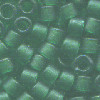 DB0776: 11/o MIYUKI DELICAS - Trans. Pine Green Matte