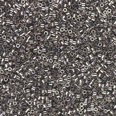 DBS0021: 15/o MIYUKI DELICA™ - Opaque Nickel Plated (Steel)
