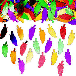 Mini Metallic Multi-Colored Foil *Chili Pepper* DIE CUTS