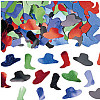 Mini Metallic Multi-Colored *Western Hats & Boots* Foil DIE CUT Mix