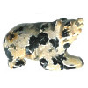 14x20mm 3-D Dalmation Jasper BEAR Animal Fetish Pendant/Focal Bead