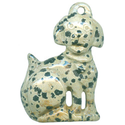 34x51mm Dalmatian Jasper DOG Animal Fetish Pendant/Focal Bead