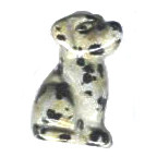 12x21mm 3-D Dalmatian Jasper DOG Animal Fetish Bead
