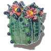 20x23mm Lampwork Glass *Desert Charmer* Sculpted CACTUS Focal Bead ~ Carolyn Driver