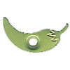 1/8" Metal Chili Pepper EYELETS - Jalapeno Green