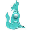 1/8" Metal Howling Coyote/Wolf EYELETS - Turquoise