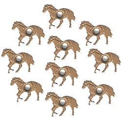 1/8" Metal Horse EYELETS - Brown