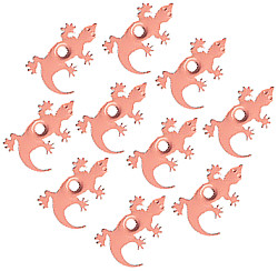 1/8" Metal Gecko/Lizard EYELETS - Coral