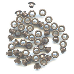 3/16" (5mm) Round Metal EYELETS - Dark Brown