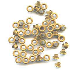 3/16" (5mm) Round Metal EYELETS - Mustard Brown