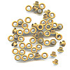 3/16" (5mm) Round Metal EYELETS - Mustard Brown