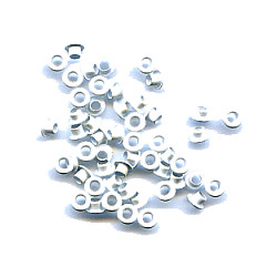 3/16" (5mm) Round Metal EYELETS - White