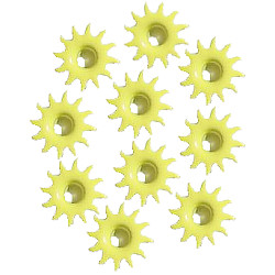 1/8" Metal Celestial Sun EYELETS - Yellow