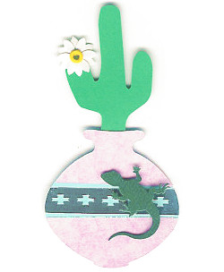 EMC Originals *Southwest Cactus Pot* Dimensional STICKER Embellishment