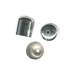 10x12mm Nickel Plated Brass END CAPS with Top Hole