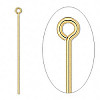 1-1/4" Gold Plated (21 gauge) EYE PINS