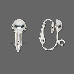 16mm Surgical Steel Lever-Back EAR CLIPS, 6mm Dome & Loop