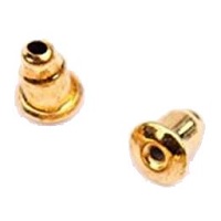 6x5mm Gold-Plated BULLET CLUTCH EARRING BACKS