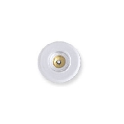 11mm Gold-Plated BULLET CLUTCH EARRING BACKS with Plastic Comfort Disc