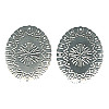 26x32mm Nickel-Plated Brass, 16-Hole Oval, Western Style EARRING CONCHOS