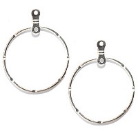 30mm Nickel-Plated Dreamcatcher Style Notched EARRING HOOP Components