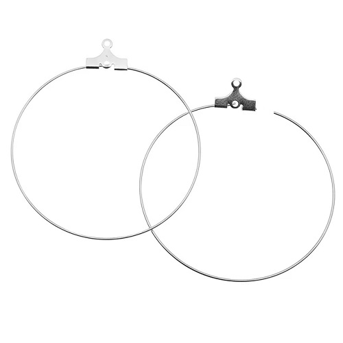 30mm Surgical Steel EARRING HOOP Components, Top Closure