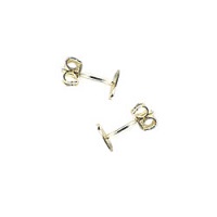 6mm dia. Gold Plated Flat Pad EARRING POST & CLUTCH Components