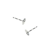 6mm dia. Surgical Steel Flat Pad EARRING POST Components