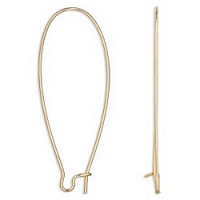 8x35mm Gold Plated Jumbo Kidney EAR WIRES