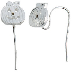 Silver Plated JACK O' LANTERN "Slide-A-Charm" French EAR WIRES