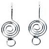 Silver Plated Spiral EAR WIRES with Bottom Loop