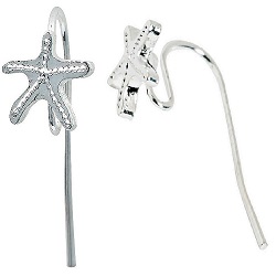 Silver Plated STAR FISH "Slide-A-Charm" French EAR WIRES