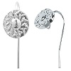 Silver Plated TRIBAL SUN "Slide-A-Charm" French EAR WIRES