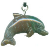 15x33mm Fancy Jasper DOLPHIN Animal Fetish Pendant/Focal Bead