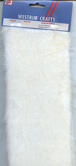 Westrim Crafts®  9" x 12" FAKE FUR Panel ~ White (1872)