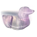 13x18mm 3-D Fluorite DUCK Animal Fetish Bead