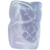 12x16mm Fluorite 3-D OWL Animal Fetish Bead