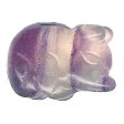 12x16mm Fluorite 3-D BOAR/PIG Animal Fetish Bead